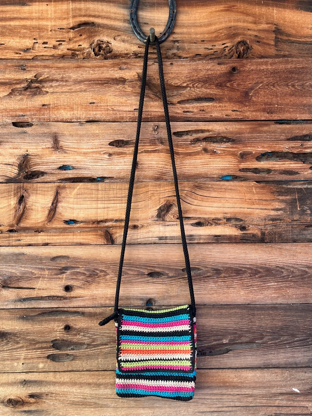 THE SAK | Multicolor Striped Crochet Crossbody Bag